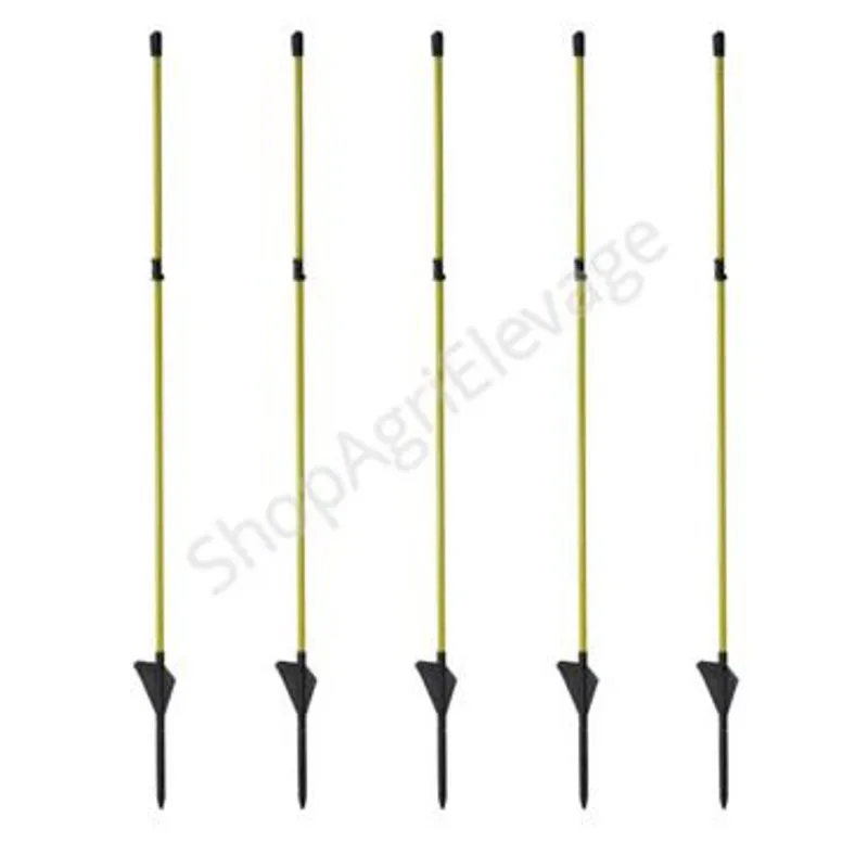 Piquet fibre de verre OVAL jaune avec 2 iso h.110 cm- Clôture - Bovins
