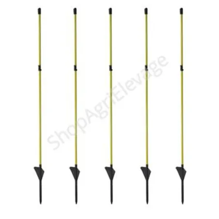 Piquet fibre de verre OVAL jaune avec 2 iso h.110 cm- Clôture - Bovins