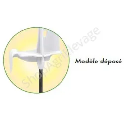 Piquet plastique 0,70 M Blanc    4 iso avec système blocfil  - Gibier